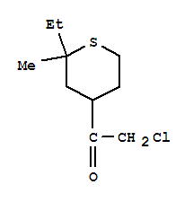 (9ci)-2-氯-1-(2-乙基四氫-2-甲基-2H-硫代吡喃-4-基)-乙酮結(jié)構(gòu)式_88653-81-0結(jié)構(gòu)式