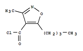 (7ci)-5-丁基-3-甲基-4-異噁唑羰酰氯結(jié)構(gòu)式_90415-80-8結(jié)構(gòu)式