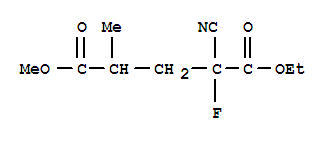 (9ci)-2-氰基-2-氟-4-甲基戊二酸-1-乙基-5-甲酯結(jié)構(gòu)式_90428-58-3結(jié)構(gòu)式
