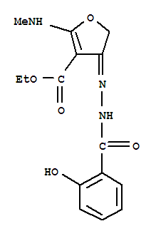 (9ci)-4,5-二氫-4-[(2-羥基苯甲?；?亞肼基]-2-(甲基氨基)-3-呋喃羧酸乙酯結(jié)構(gòu)式_909768-70-3結(jié)構(gòu)式