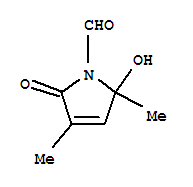 (9ci)-2,5-二氫-2-羥基-2,4-二甲基-5-氧代-1H-吡咯-1-羧醛結(jié)構(gòu)式_91024-62-3結(jié)構(gòu)式