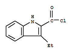 (7ci)-3-乙基-吲哚-2-羰酰氯結(jié)構(gòu)式_91348-90-2結(jié)構(gòu)式