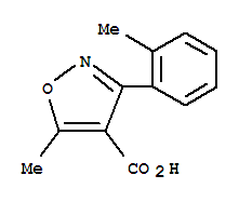 (7ci)-5-甲基-3-鄰甲苯-4-異噁唑羧酸結(jié)構(gòu)式_91569-58-3結(jié)構(gòu)式