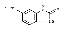(9ci)-1,3-二氫-5-(1-甲基乙基)-2H-苯并咪唑-2-硫酮結構式_92806-75-2結構式
