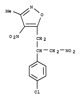 5-[2-(4-氯苯基)-3-硝基丙基]-3-甲基-4-硝基-異噁唑結構式_929719-05-1結構式