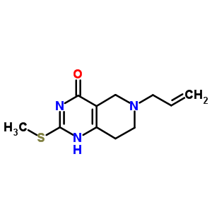 5,6,7,8-四氫-2-(甲基硫代)-6-(2-丙烯-1-基)-吡啶并[4,3-d]嘧啶-4(3H)-酮結構式_1082-98-0結構式