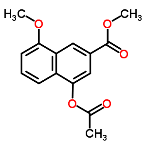 4-(Acetyloxy)-8-methoxy-2-naphthalenecarboxylic acid methyl esterStructure,111531-83-0Structure 4-(Acetyloxy)-8-methoxy-2-naphthalenecarboxylic acid methyl ester Structure,111531-83-0Structure