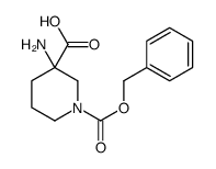 3-Amino-1-((benzyloxy)carbonyl)piperidine-3-carboxylic acidStructure,1131595-03-3Structure 3-Amino-1-((benzyloxy)carbonyl)piperidine-3-carboxylic acid Structure,1131595-03-3Structure