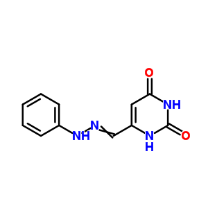 1,2,3,6-四氫-2,6-二氧代-4-嘧啶羧醛 4-(2-苯肼酮)結(jié)構(gòu)式_14304-71-3結(jié)構(gòu)式