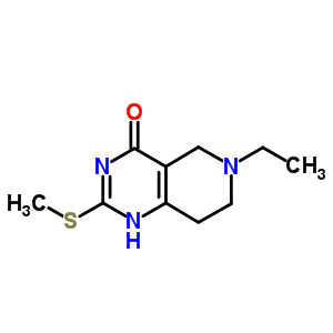 6-乙基-5,6,7,8-四氫-2-(甲基硫代)-吡啶并[4,3-d]嘧啶-4(3h)-酮結(jié)構(gòu)式_1442-26-8結(jié)構(gòu)式