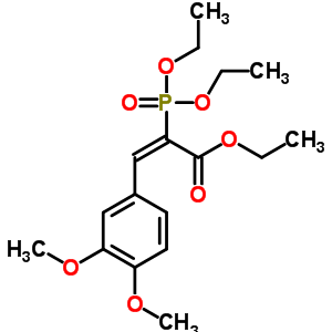2-(二乙氧基膦)-3-(3,4-二甲氧基苯基)-2-丙酸乙酯結(jié)構(gòu)式_14656-26-9結(jié)構(gòu)式