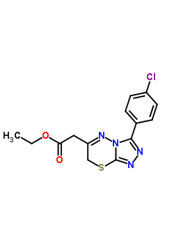 3-(4-氯苯基)-7H-[1,2,4]噻唑并[3,4-b][1,3,4]-6-噻二嗪]-乙酸乙酯結構式_150536-08-6結構式