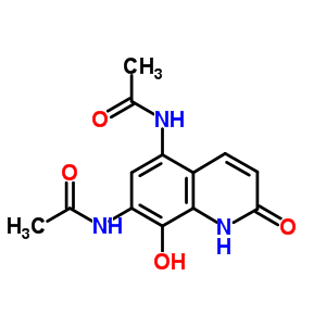 (8CI)-N,N-(1,2-二氫-8-羥基-2-氧代-5,7-喹啉二基)雙-乙酰胺結(jié)構(gòu)式_15450-75-6結(jié)構(gòu)式