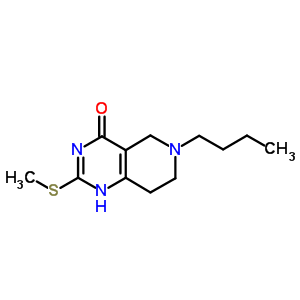 6-丁基-5,6,7,8-四氫-2-(甲基硫代)-吡啶并[4,3-d]嘧啶-4(3h)-酮結(jié)構(gòu)式_15637-63-5結(jié)構(gòu)式