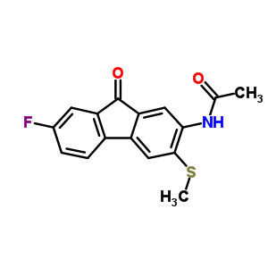 n-[7-氟-3-(甲基硫代)-9-氧代-9h-芴-2-基]-乙酰胺結(jié)構(gòu)式_16233-00-4結(jié)構(gòu)式