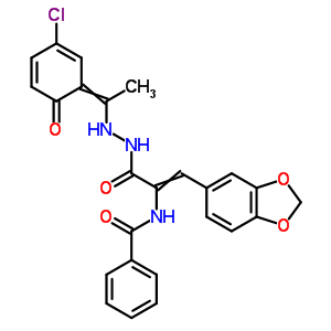 3-(1,3-苯并二氧雜環(huán)戊烯-5-基)-2-(苯甲?；被?-2-丙酸 2-[1-(5-氯-2-羥基苯基)亞乙基]肼結(jié)構(gòu)式_17178-86-8結(jié)構(gòu)式