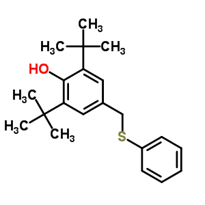 2,6-雙(1,1-二甲基乙基)-4-[(苯基硫代)甲基]-苯酚結(jié)構(gòu)式_17258-84-3結(jié)構(gòu)式