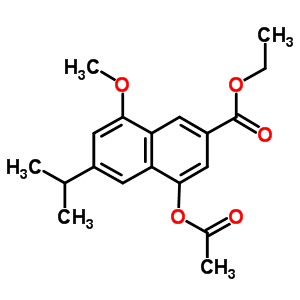 4-(乙酰基氧基)-8-甲氧基-6-(1-甲基乙基)-2-萘羧酸乙酯結(jié)構(gòu)式_181035-74-5結(jié)構(gòu)式