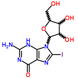 Guanosine, 8-iodo-Structure,18438-99-8Structure Guanosine, 8-iodo- Structure,18438-99-8Structure