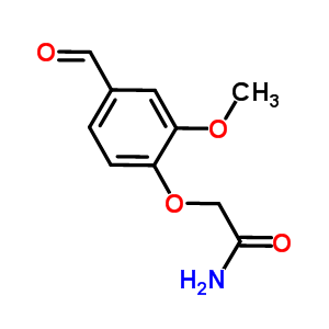 2-(4-甲酰基-2-甲氧基苯氧基)乙酰胺結(jié)構(gòu)式_186685-89-2結(jié)構(gòu)式