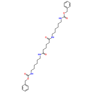 n-[6-[5-(6-苯基甲氧基羰基氨基己基氨基甲酰)戊?；被鵠己基]氨基甲酸芐酯結(jié)構(gòu)式_18885-95-5結(jié)構(gòu)式