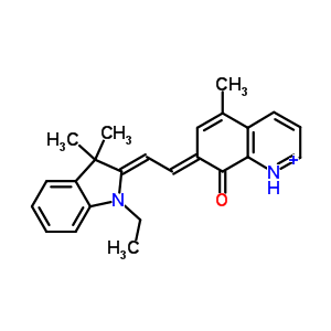 (7E)-7-[(2z)-2-(1-乙基-3,3-二甲基-吲哚-2-基)亞乙基]-5-甲基-1H-喹啉-8-酮結(jié)構(gòu)式_19096-64-1結(jié)構(gòu)式