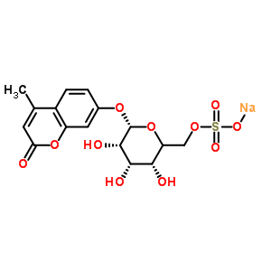 4-Methylumbelliferyl β-d-galactopyranoside-6-sulphate sodium salt Structure,206443-06-3Structure