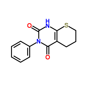 4-苯基-10-硫雜-2,4-二氮雜雙環(huán)[4.4.0]-11-癸烯-3,5-二酮結(jié)構(gòu)式_21004-34-2結(jié)構(gòu)式