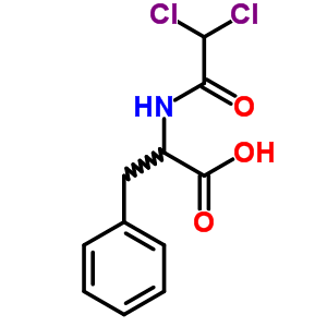 n-(二氯乙酰基)-Dl-苯丙氨酸結(jié)構(gòu)式_21231-79-8結(jié)構(gòu)式