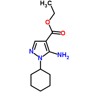 5-氨基-1-環(huán)己基-吡唑-4-羧酸乙酯結(jié)構(gòu)式_21253-62-3結(jié)構(gòu)式