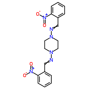 1-(2-硝基苯基)-n-[4-[(2-硝基苯基)亞甲基氨基]哌嗪-1-基]甲胺結(jié)構(gòu)式_21323-04-6結(jié)構(gòu)式