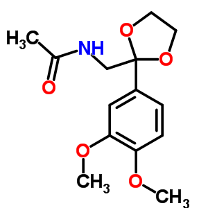 n-[[2-(3,4-二甲氧基苯基)-1,3-二氧雜烷-2-基]甲基]-乙酰胺結(jié)構(gòu)式_22796-21-0結(jié)構(gòu)式