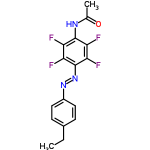 n-[4-[2-(4-乙基苯基)二氮雜烯]-2,3,5,6-四氟苯基]-乙酰胺結構式_22955-62-0結構式