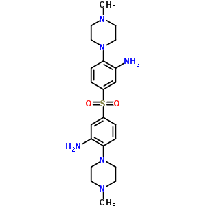 Benzenamine,3,3-sulfonylbis[6-(4-methyl-1-piperazinyl)-Structure,23711-09-3Structure Benzenamine,3,3-sulfonylbis[6-(4-methyl-1-piperazinyl)- Structure,23711-09-3Structure