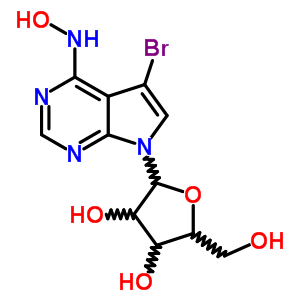 5-溴-1,7-二氫-7-b-D-呋核亞硝脲-4H-吡咯并[2,3-d]嘧啶-4-酮肟結(jié)構(gòu)式_24386-87-6結(jié)構(gòu)式