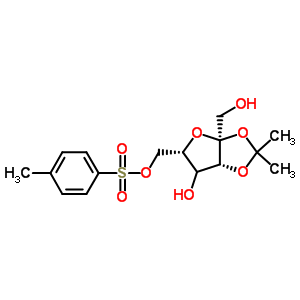 6-O-對(duì)甲苯磺?；?2,3-O-異亞丙基-alpha-L-呋喃山梨糖結(jié)構(gòu)式_2484-54-0結(jié)構(gòu)式