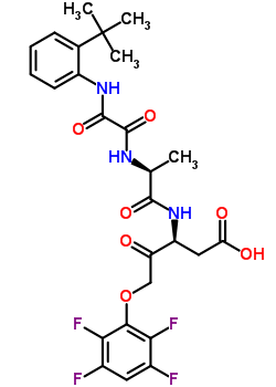 (S)-3-((s)-2-(2-(2-tert-butylphenylamino)-2-oxoacetamido)propanamido)-4-oxo-5-(2,3,5,6-tetrafluorophenoxy)pentanoic acid Structure,254750-02-2Structure