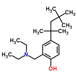 2-[(二乙基氨基)甲基]-4-(1,1,3,3-四甲基丁基)-苯酚結(jié)構(gòu)式_26398-72-1結(jié)構(gòu)式