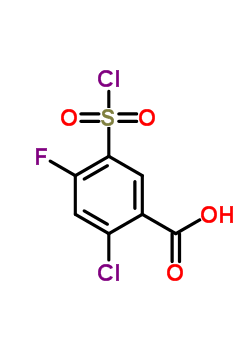 2-Chloro-5-chlorosulfonyl-4-fluorobenzoic acidStructure,264927-50-6Structure 2-Chloro-5-chlorosulfonyl-4-fluorobenzoic acid Structure,264927-50-6Structure