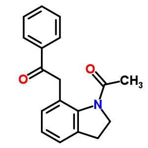 2-(1-乙酰基-2,3-二氫-1H-吲哚-7-基)-1-苯基-乙酮結(jié)構(gòu)式_2665-70-5結(jié)構(gòu)式