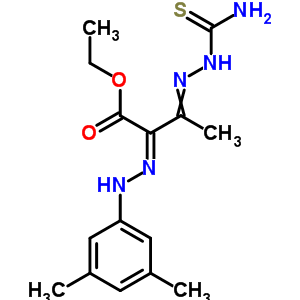 3-[2-(氨基硫氧代甲基)肼基]-2-[2-(3,5-二甲基苯基)肼基]-丁酸乙酯結構式_27115-80-6結構式
