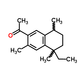1-(5-乙基-5,6,7,8-四氫-3,5,8-三甲基-2-萘)-乙酮結(jié)構(gòu)式_27507-73-9結(jié)構(gòu)式