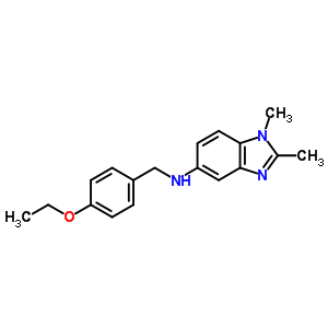 (1,2-Dimethyl-1h-benzoimidazol-5-yl)-(4-ethoxy-benzyl)-amineStructure,292052-59-6Structure (1,2-Dimethyl-1h-benzoimidazol-5-yl)-(4-ethoxy-benzyl)-amine Structure,292052-59-6Structure