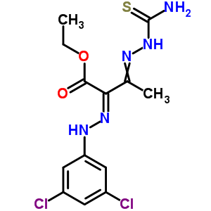 3-[2-(氨基硫氧代甲基)肼基]-2-[2-(3,5-二氯苯基)肼基]-丁酸乙酯結構式_29783-82-2結構式