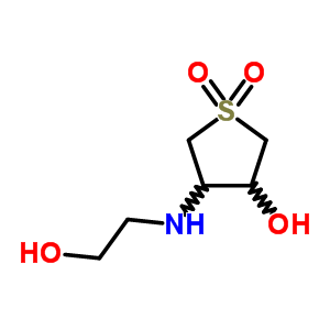 4-(2-羥基乙基氨基)-1,1-二氧代四氫-1-lambda*6*-噻吩-3-醇結(jié)構(gòu)式_302581-36-8結(jié)構(gòu)式