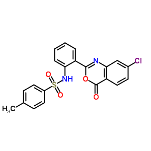 n-[2-(7-氯-4-氧代-4H-3,1-苯并噁嗪-2-基)苯基]-4-甲基-苯磺酰胺結構式_31199-40-3結構式