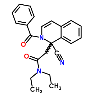 2-苯甲?；?1-氰基-N,N-二乙基-1,2-二氫-1-異喹啉乙酰胺結(jié)構(gòu)式_32431-46-2結(jié)構(gòu)式