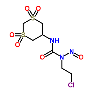 1-(2-氯乙基)-1-亞硝基-3-(1,1,3,3-四氧代-1,3-二噻烷-5-基)脲結(jié)構(gòu)式_33022-05-8結(jié)構(gòu)式