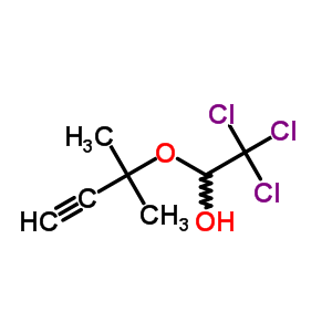 1-(1,1-二甲基-2-丙炔氧基)-2,2,2-三氯-乙醇結構式_33243-75-3結構式