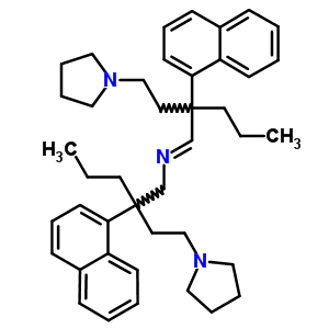 2-萘-1-基-N-[2-萘-1-基-2-(2-吡咯烷-1-基乙基)戊基]-2-(2-吡咯烷-1-基乙基)戊烷-1-亞胺結(jié)構(gòu)式_33310-54-2結(jié)構(gòu)式